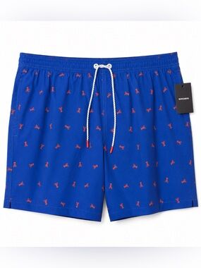 🆕 Bonobos Men’s XL Blue Lobster Print 7” Swim Trunks Lined